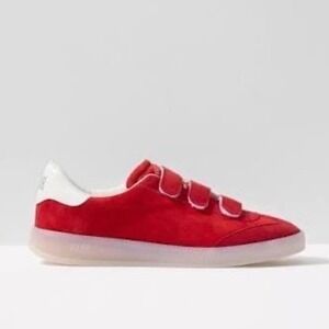 P448 Monza Velcro Red Suede Low Top Sneakers S25MONZAVELCRO1-W 41 / 11